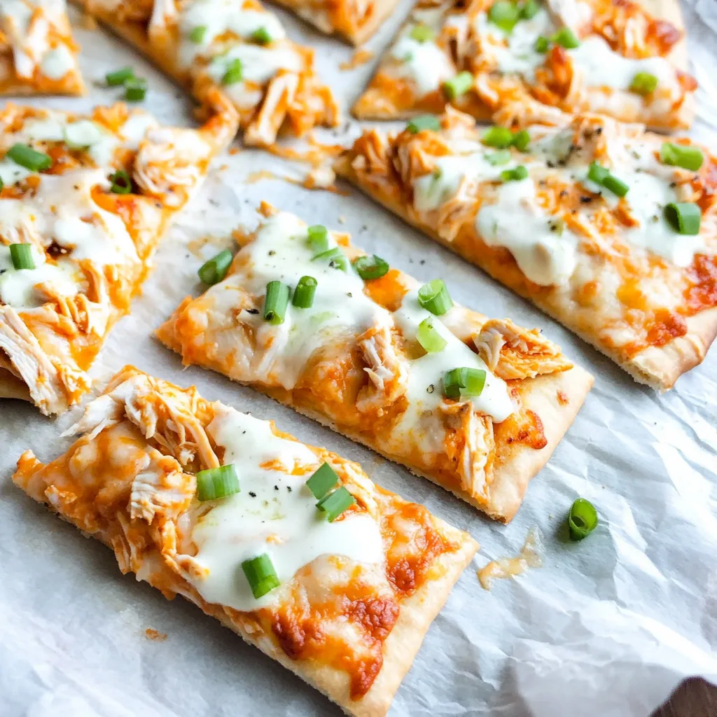 Easy Buffalo Chicken Flatbread