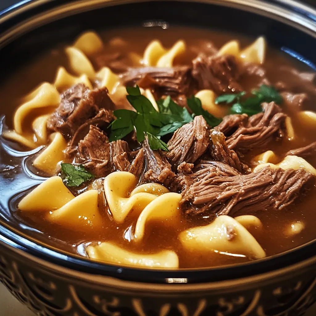 Easy Crockpot Beef and Noodles