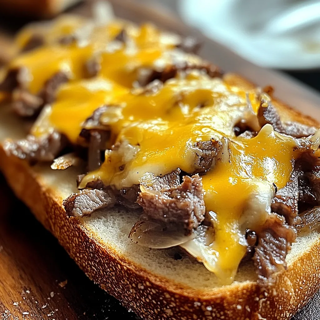 Garlic Philly Cheesesteak Bread