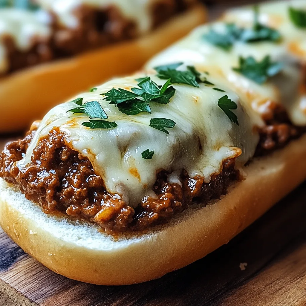 Cheesy Garlic Bread Sloppy Joes