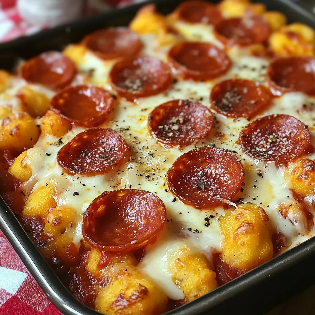 Easy Pizza Tot Casserole