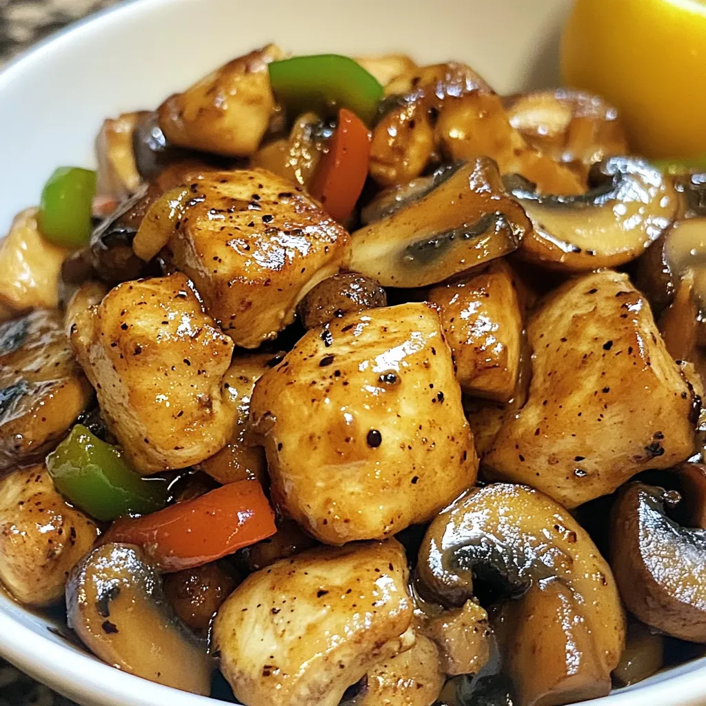Black Pepper Chicken with Mushrooms Recipe