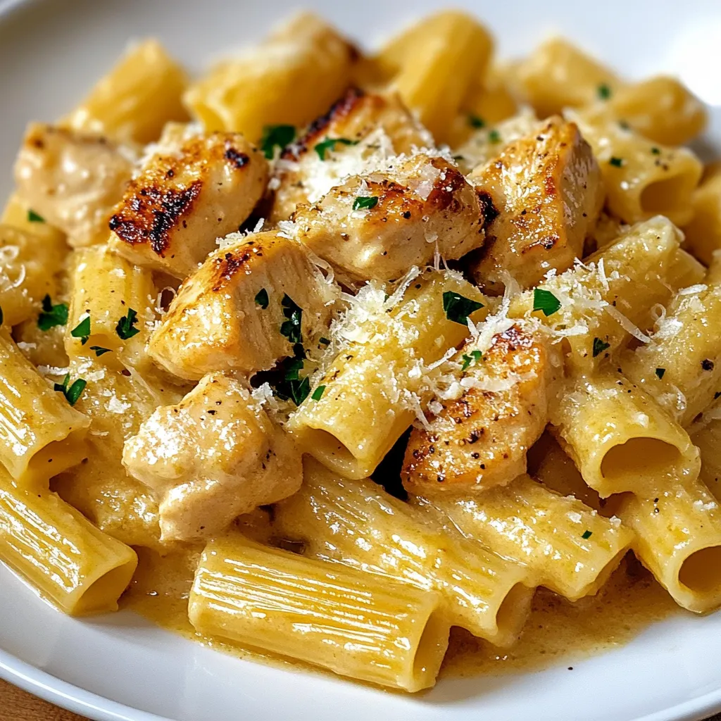 Garlic Butter Chicken with Rigatoni and Parmesan: A Comforting Dish