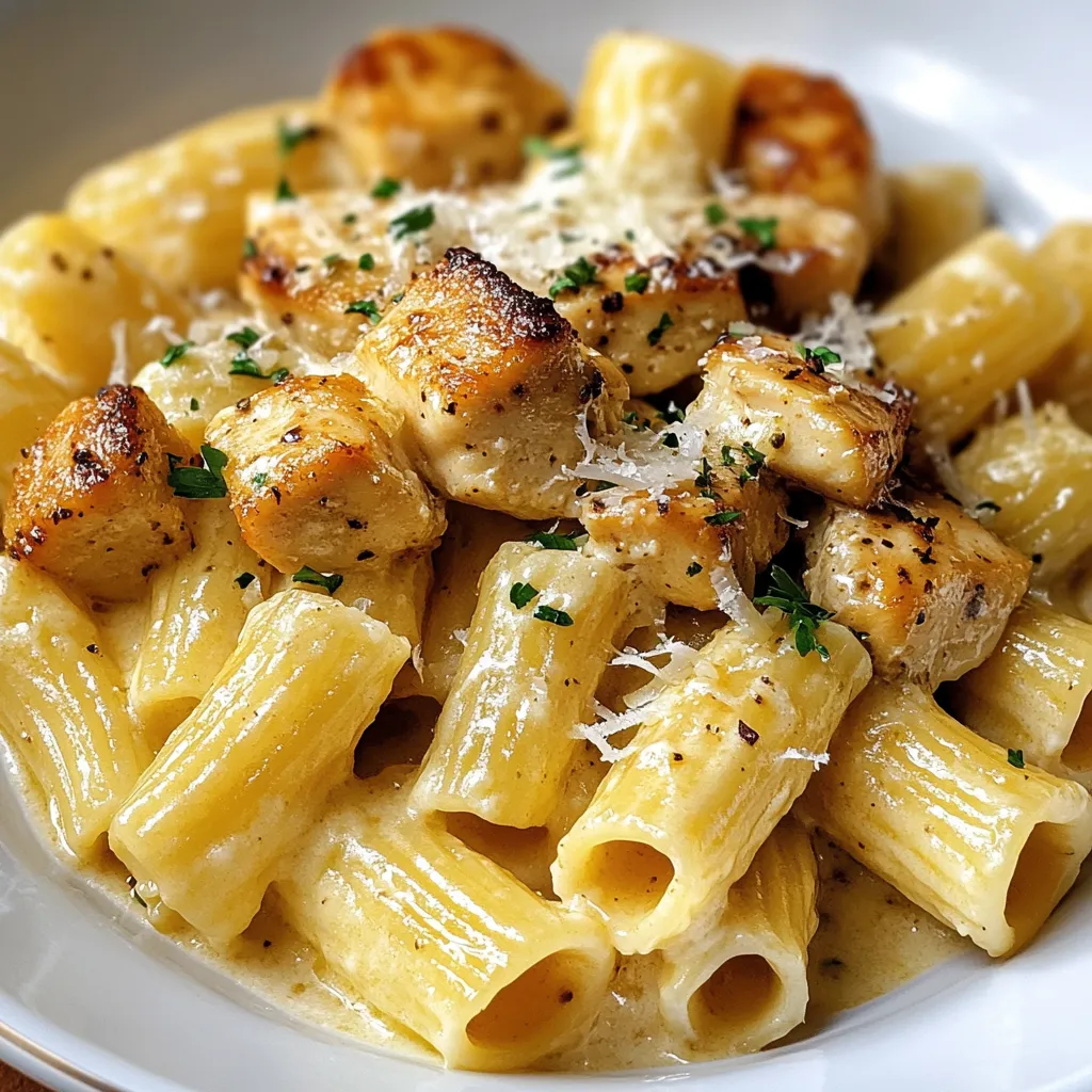 Easy Garlic Butter Chicken with Rigatoni and Parmesan: A Comforting Dish