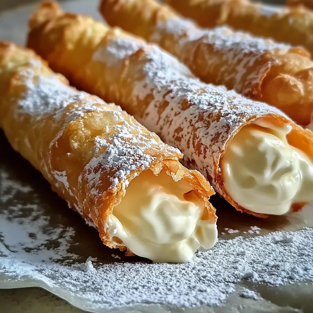 Delicious Italian Cream-Filled Cannoncini