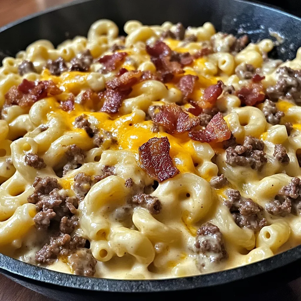 Indulgent Bacon Cheeseburger Pasta