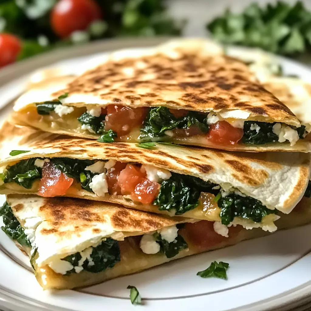 Delicious Spinach and Feta Quesadillas