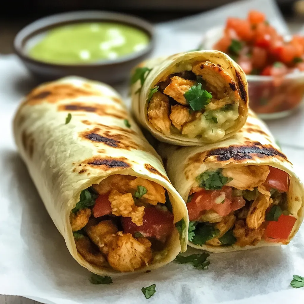 Delicious Chipotle Ranch Chicken Burritos