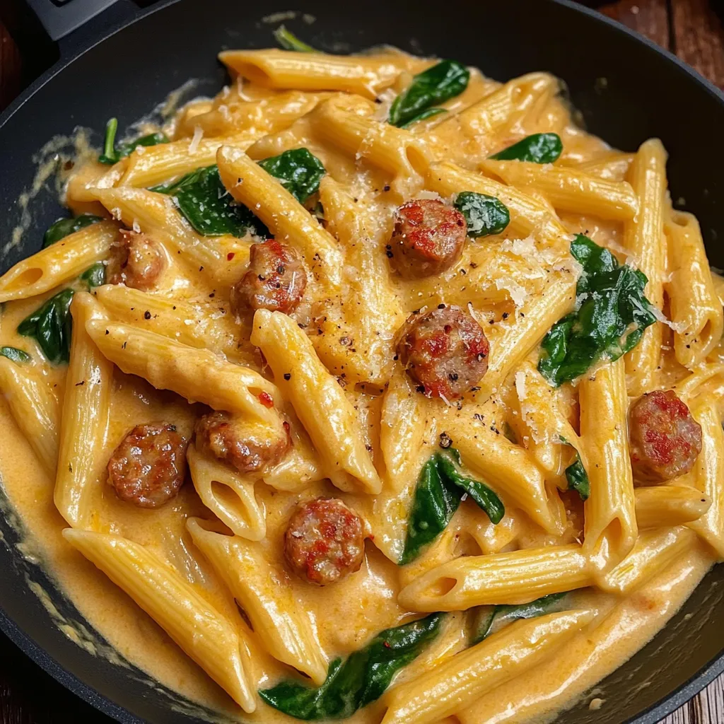 Easy CREAMY CAJUN SAUSAGE PASTA