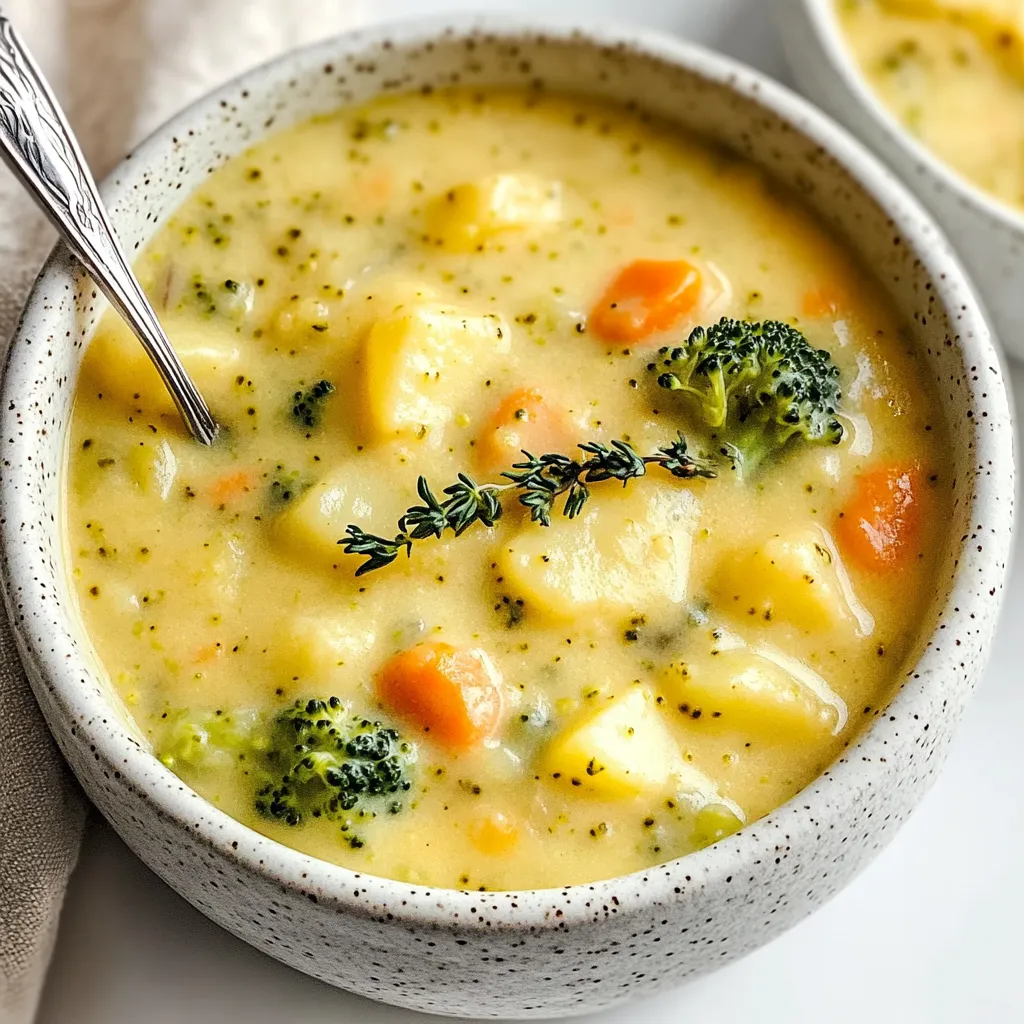 Broccoli Potato Cheese Soup Recipe