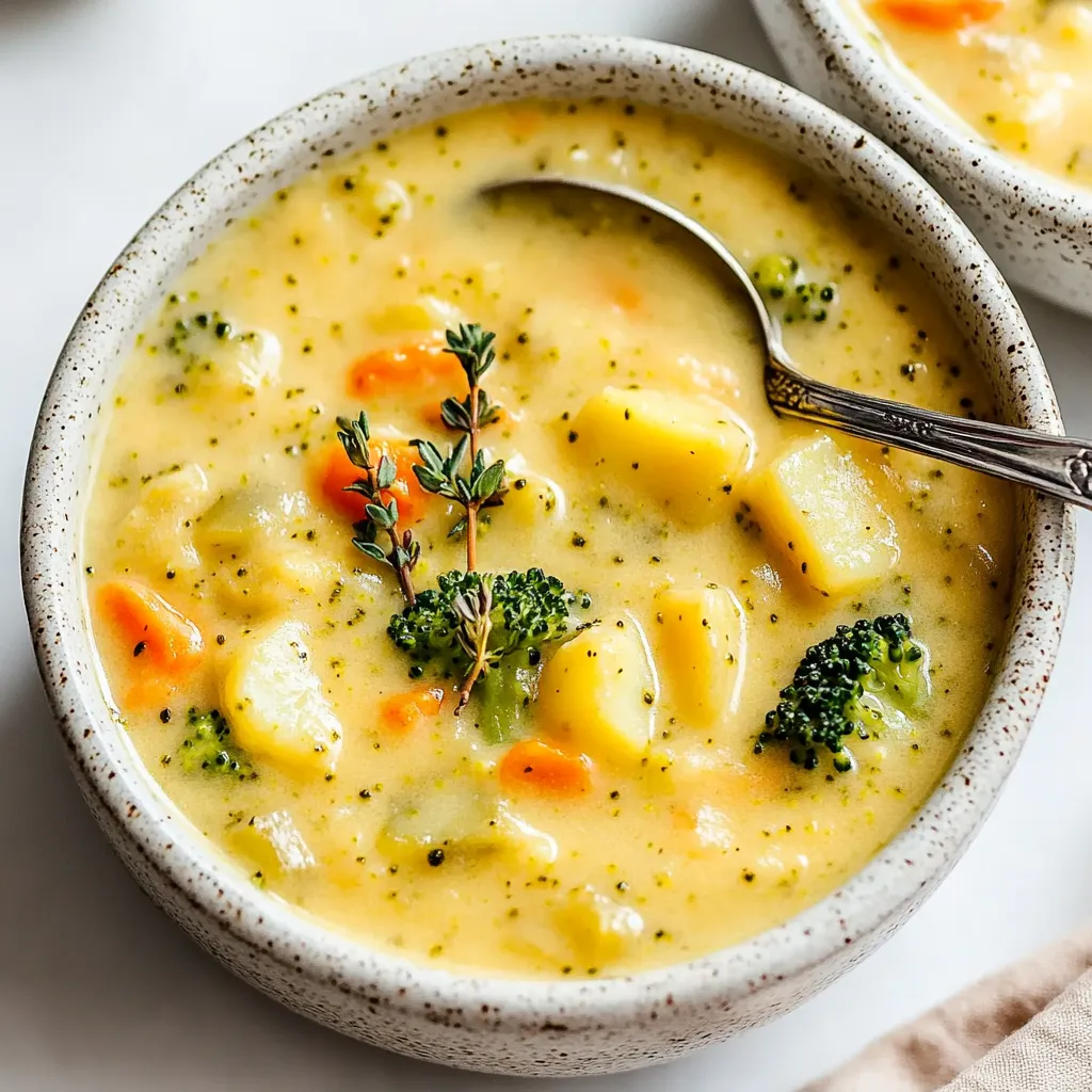 Easy Broccoli Potato Cheese Soup