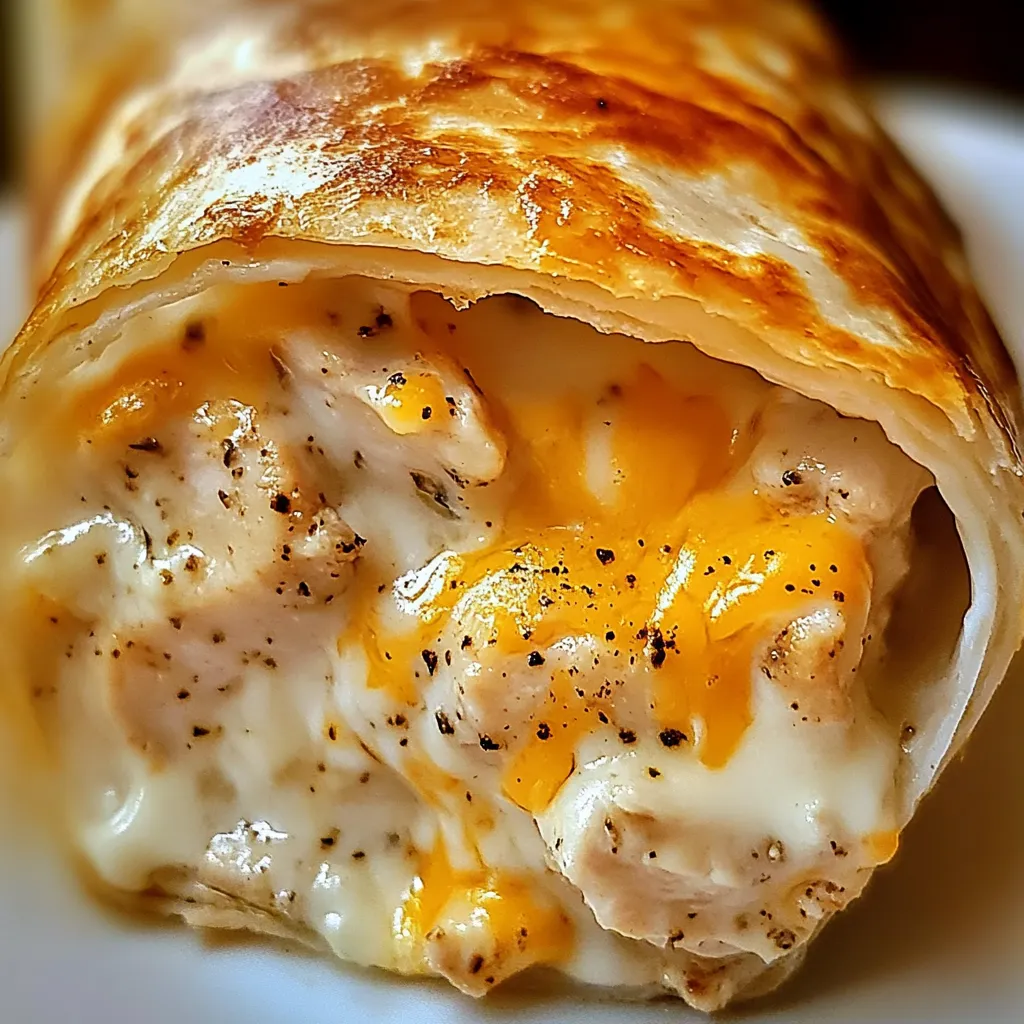 Cheesy Garlic Chicken Wraps
