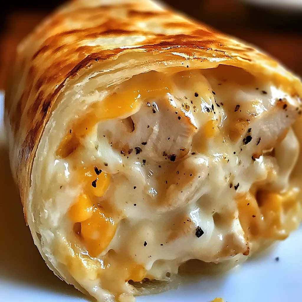Cheesy Garlic Chicken Wraps Recipe