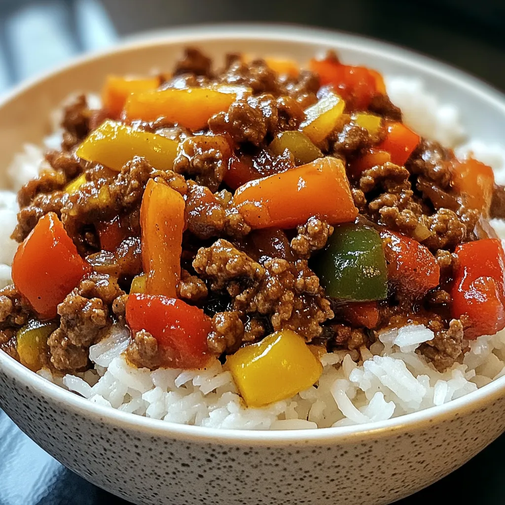 Beef and Pepper Rice Bowl