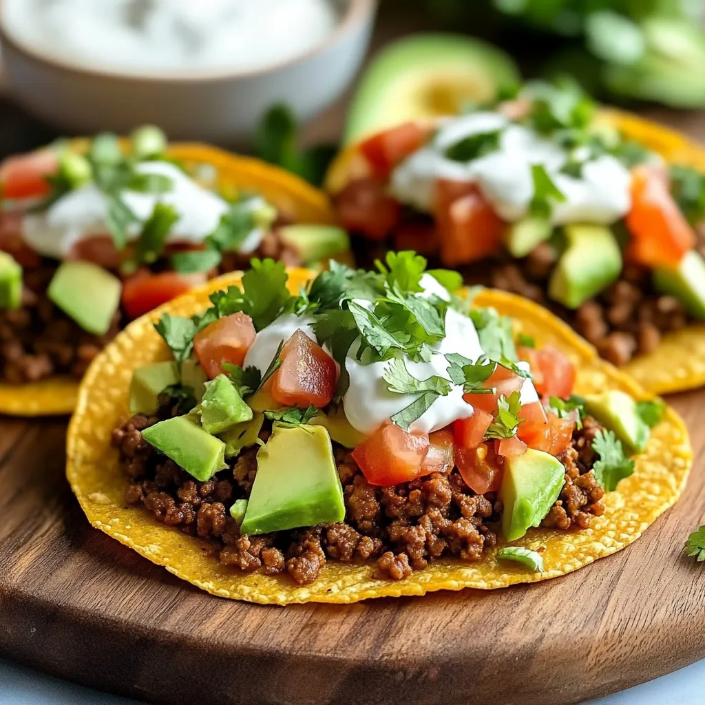 Easy Ground Beef Tostadas