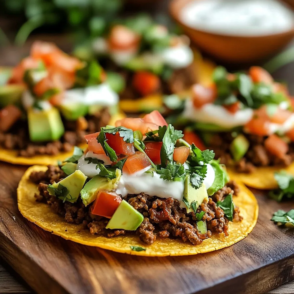 Ground Beef Tostadas Recipe