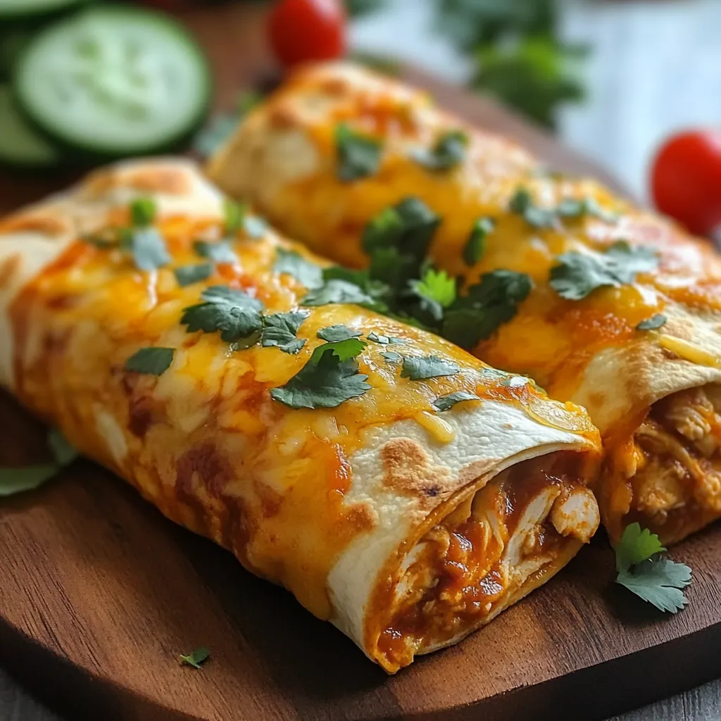 Easy Baked Chicken Chimichangas