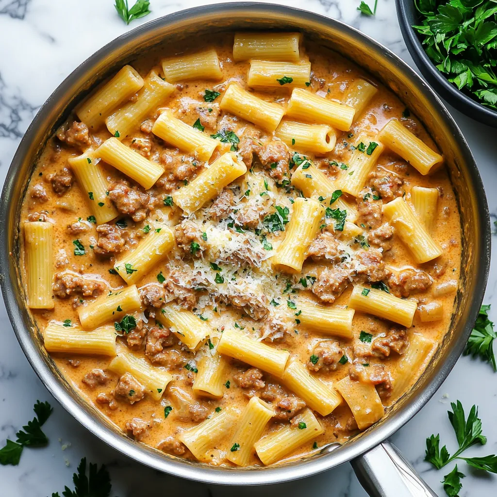 The Best Creamy italian Sausage Rigatoni Pasta