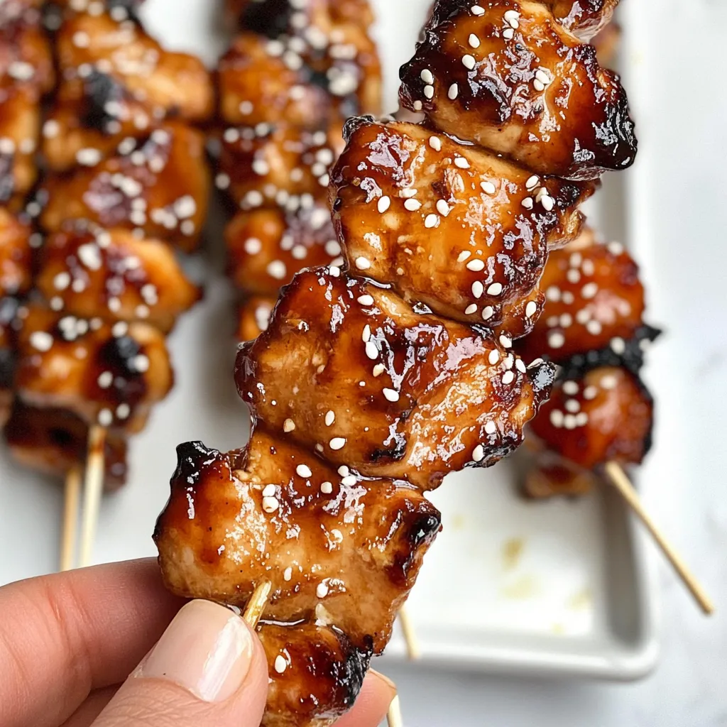 Food Court Bourbon Chicken Skewers Recipe