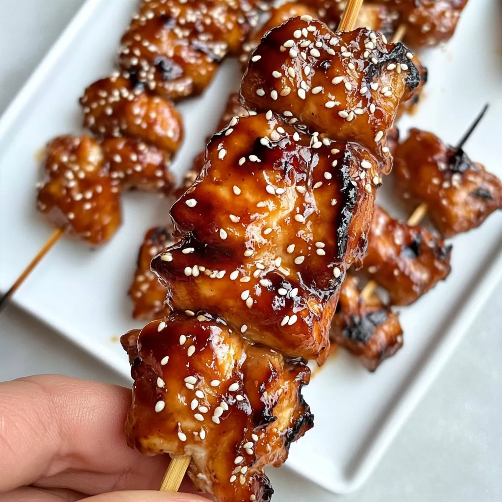 Easy Food Court Bourbon Chicken Skewers