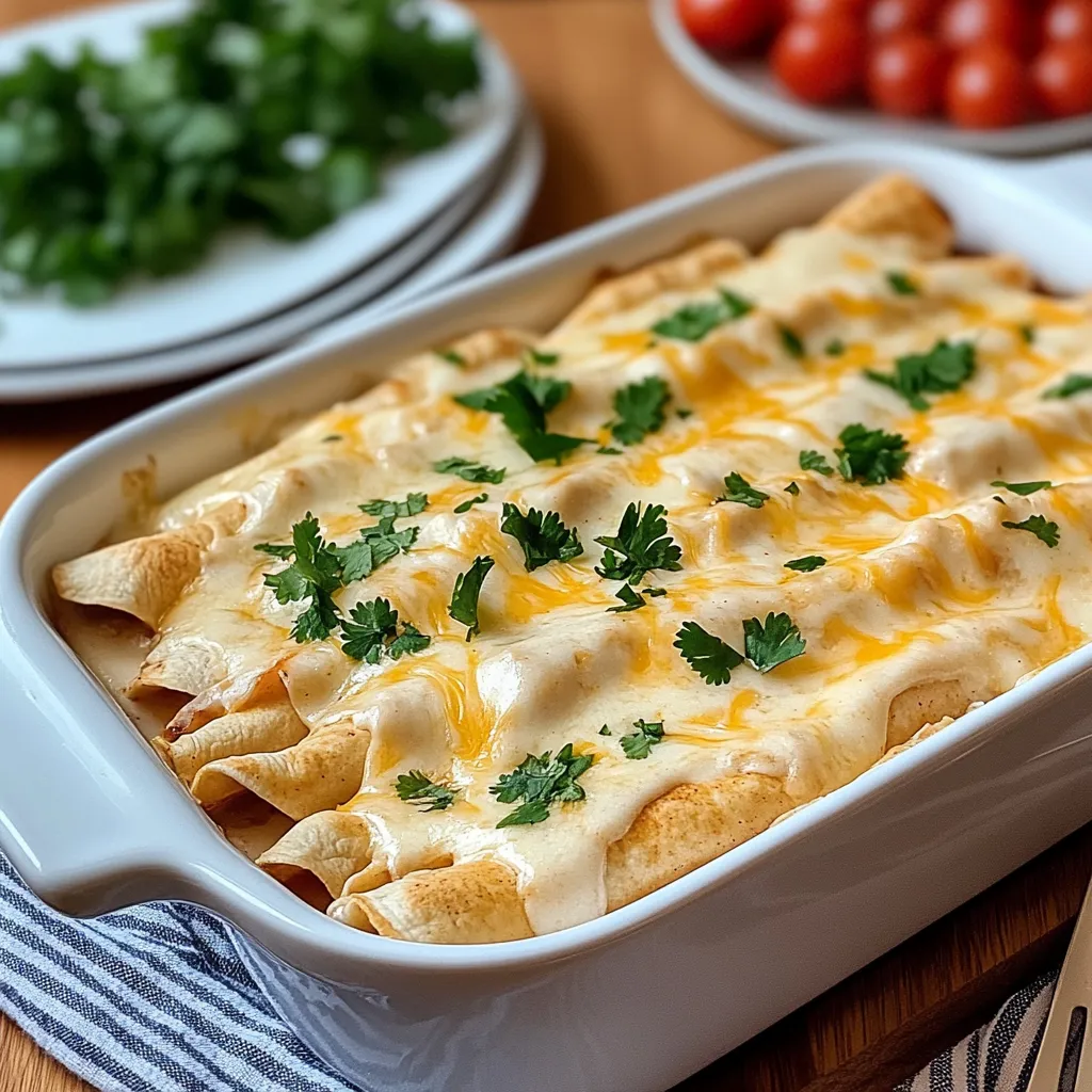 Creamy White Chicken Enchiladas