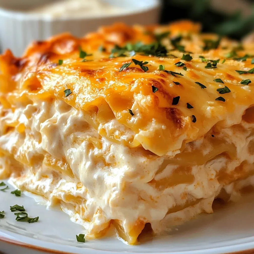 Cheesy Buffalo Ranch Chicken Lasagna Recipe