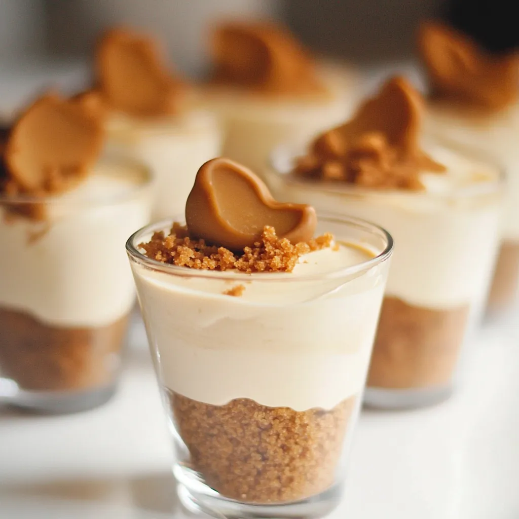 Easy Lotus Biscoff Cheesecake Shots