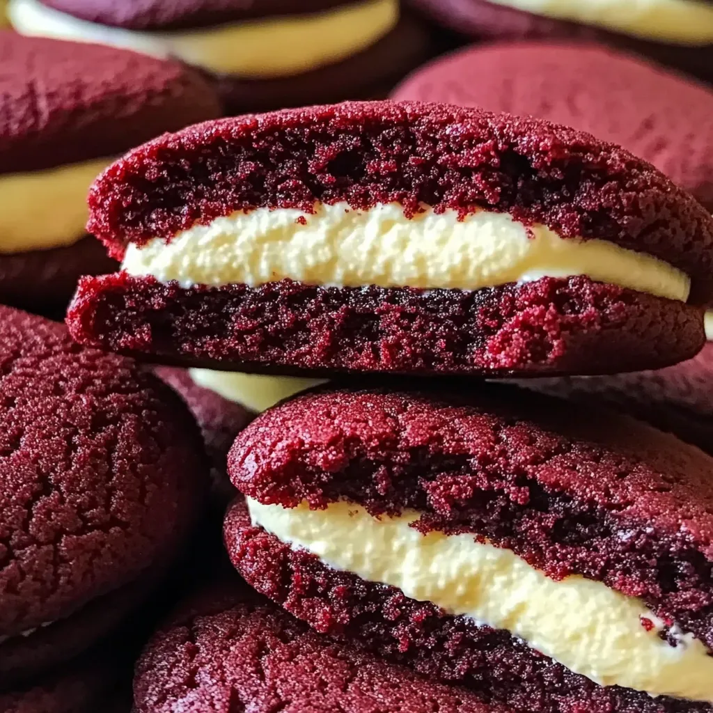 Cream Cheese Filled Red Velvet Cookies