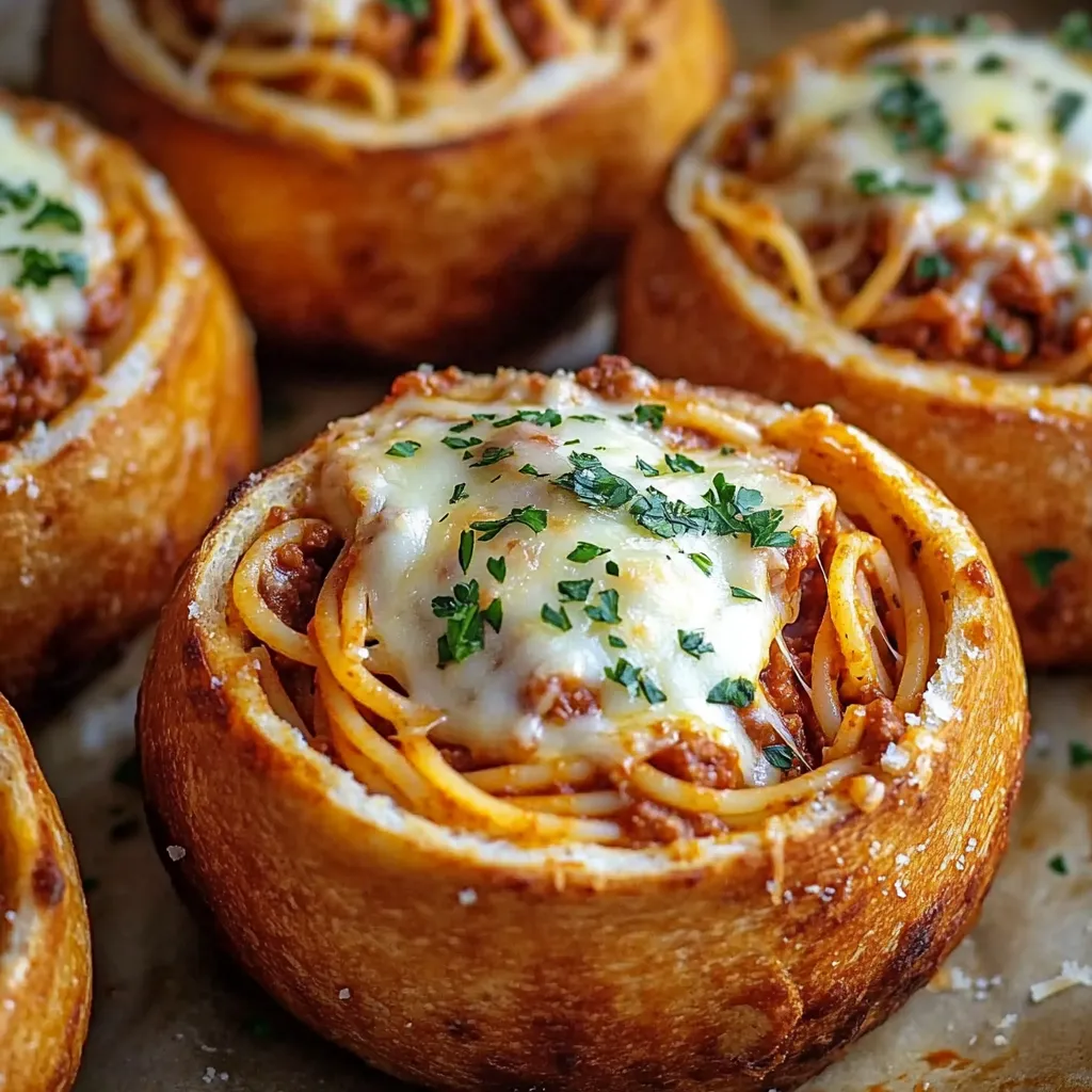 Easy Spaghetti Garlic Bread Bowls