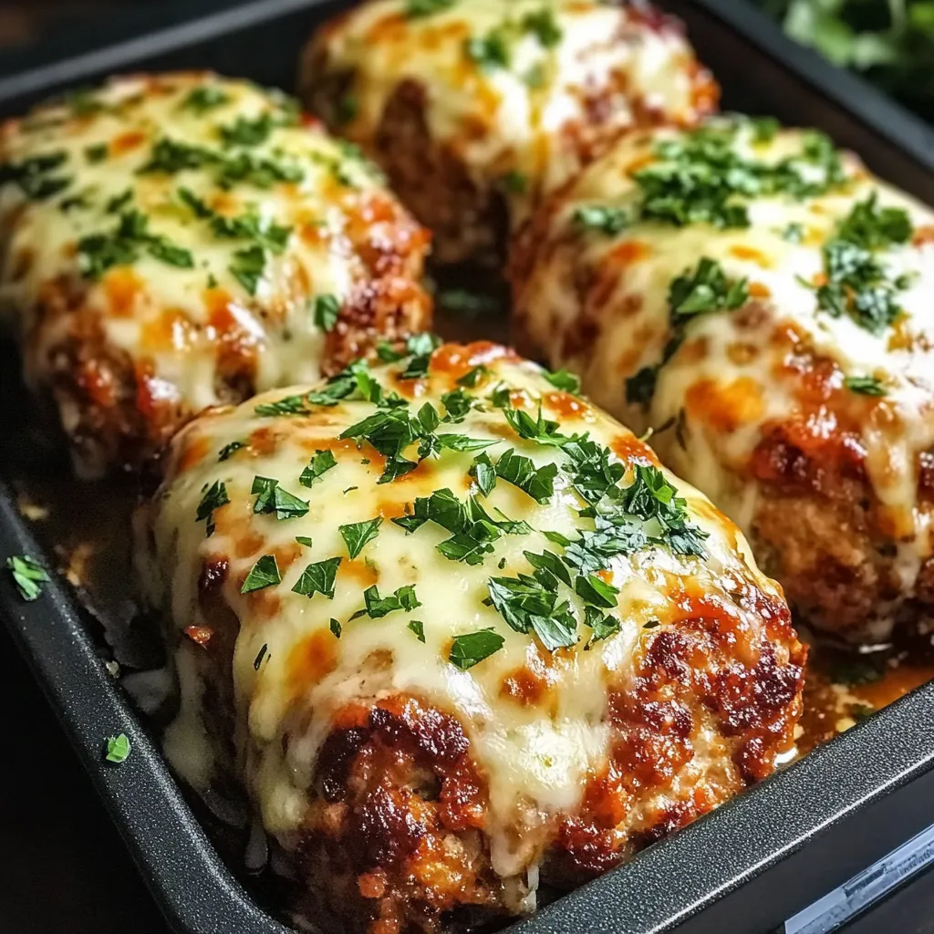 Garlic Parmesan Chicken Meatloaves