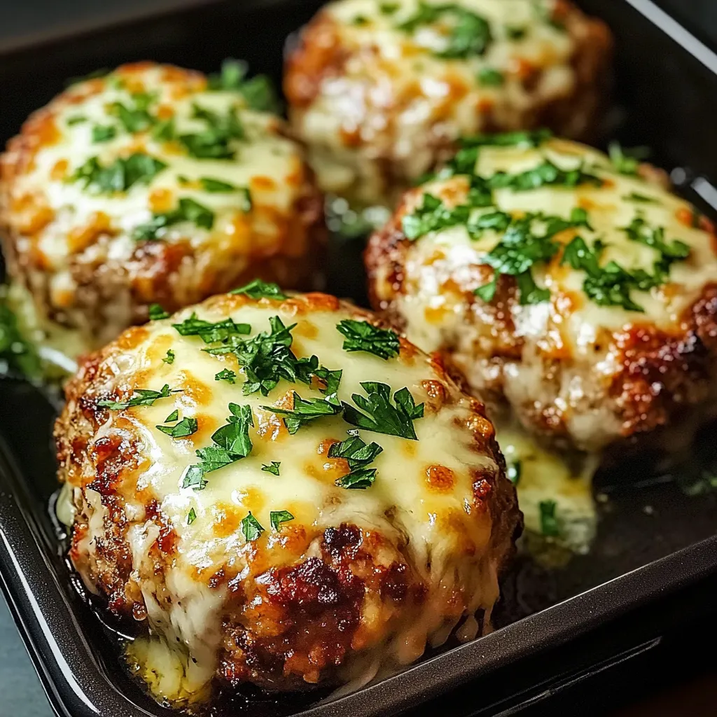 Garlic Parmesan Chicken Meatloaves Recipe