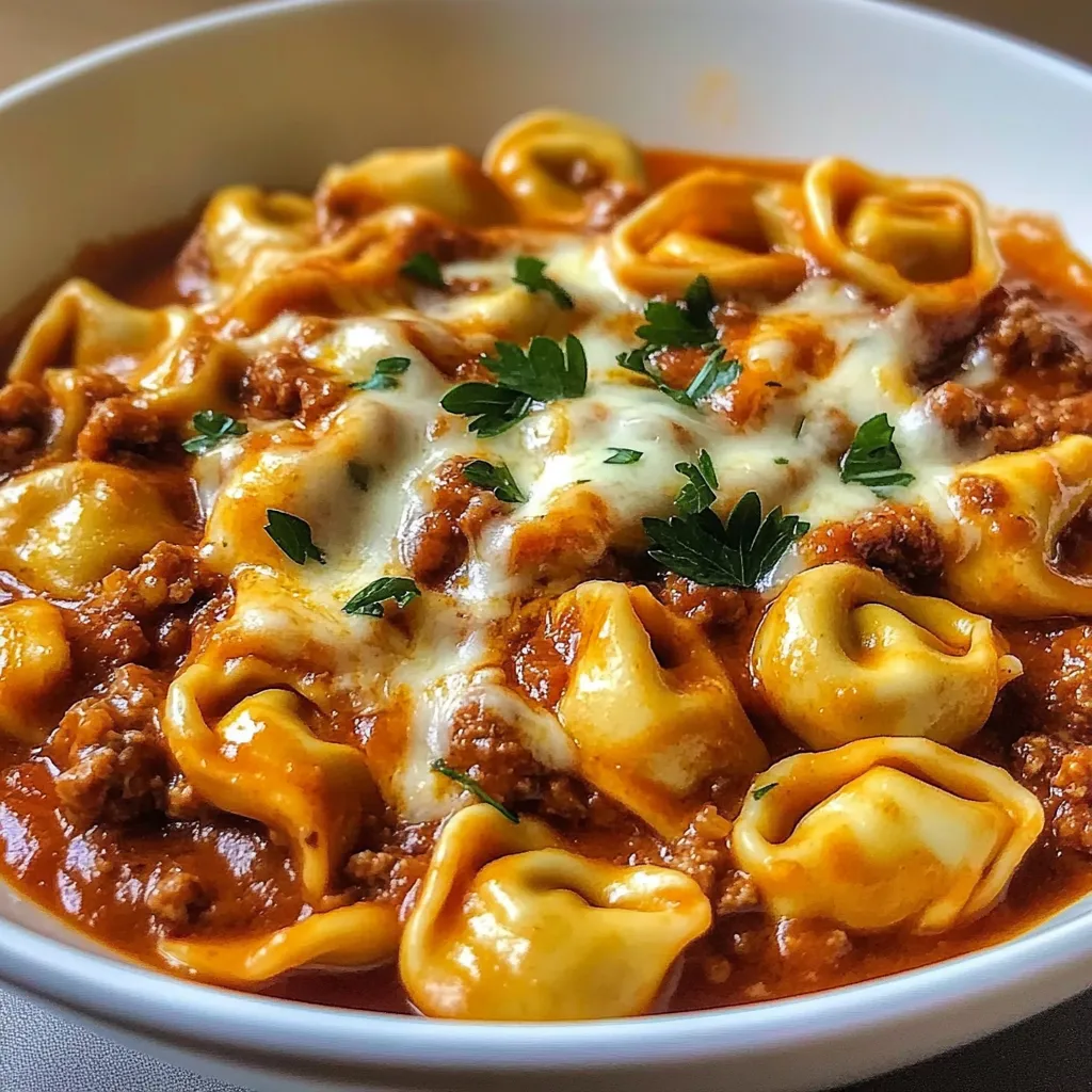 Cheesy Beef Enchilada Tortellini