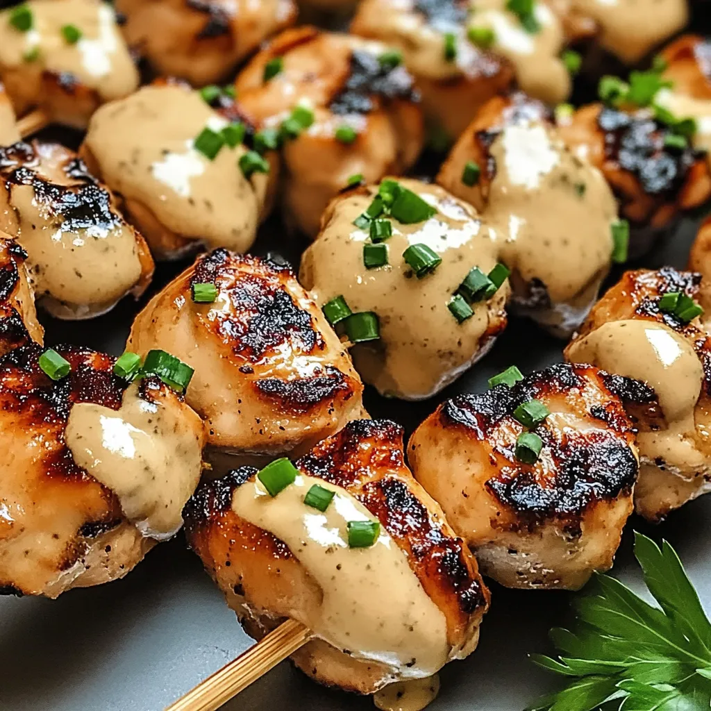 Easy Bang Bang Chicken Skewers