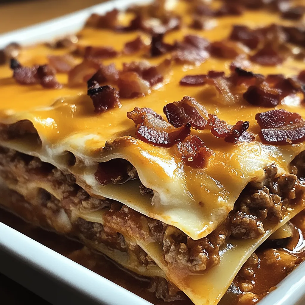 BBQ Bacon Cheeseburger Lasagna Recipe