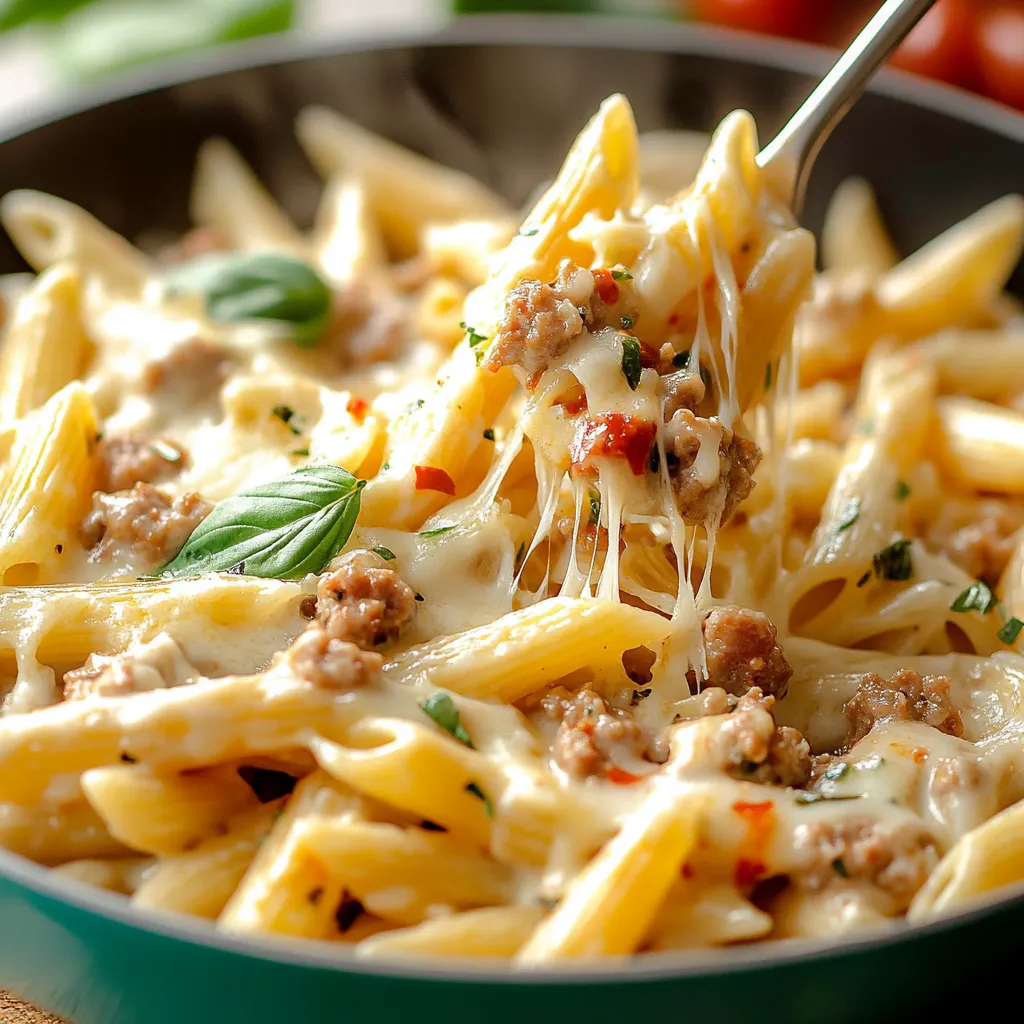 Easy Creamy Tuscan Sausage Pasta