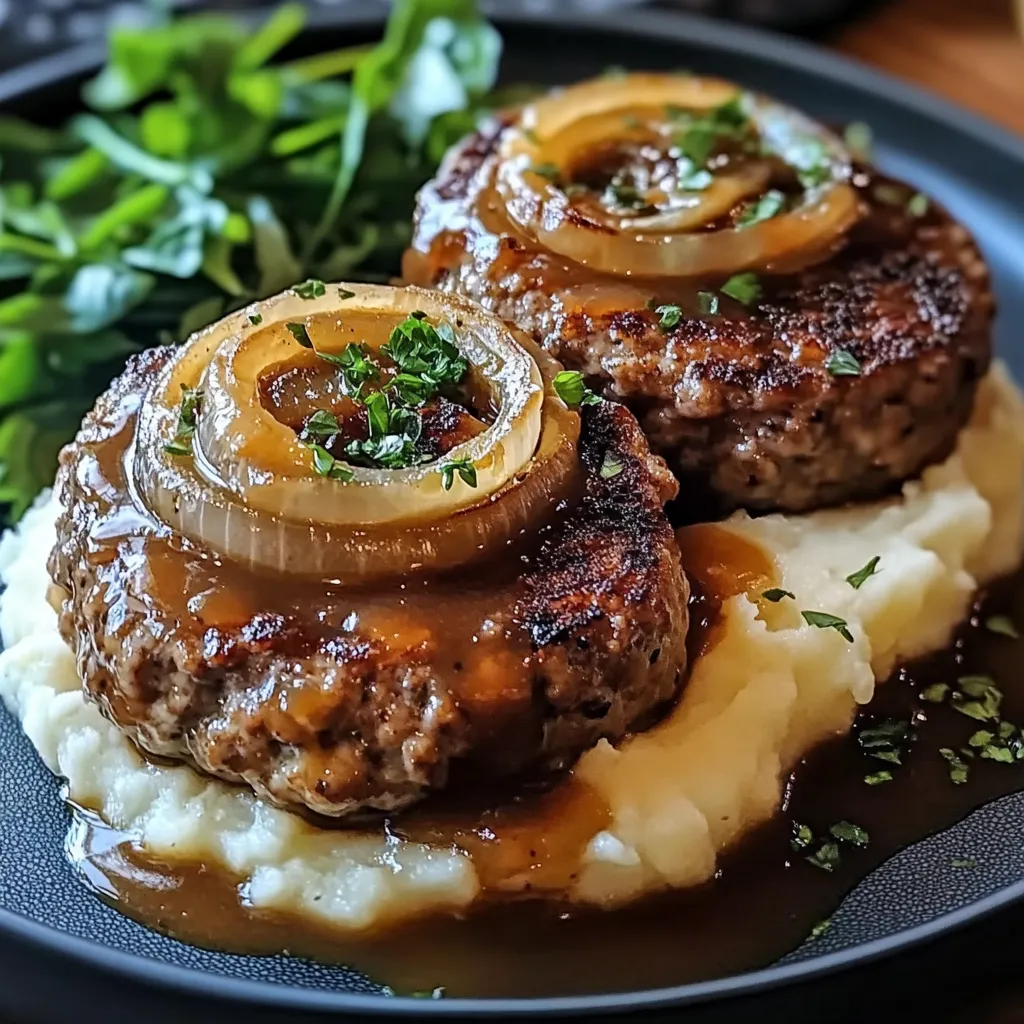 Hamburger Steaks with Onion Gravy