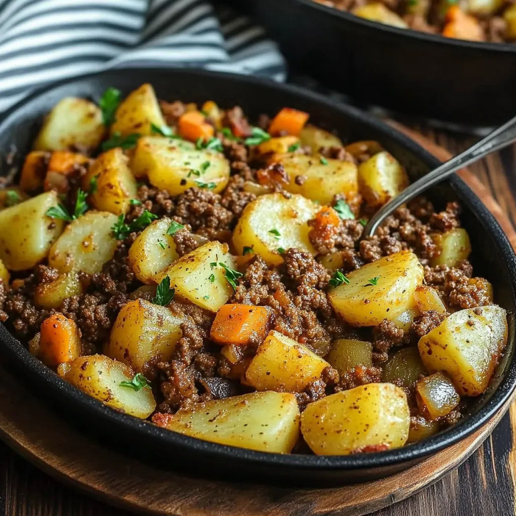 Hobo Casserole Rustic Ground Beef and Potato Bake Recipe