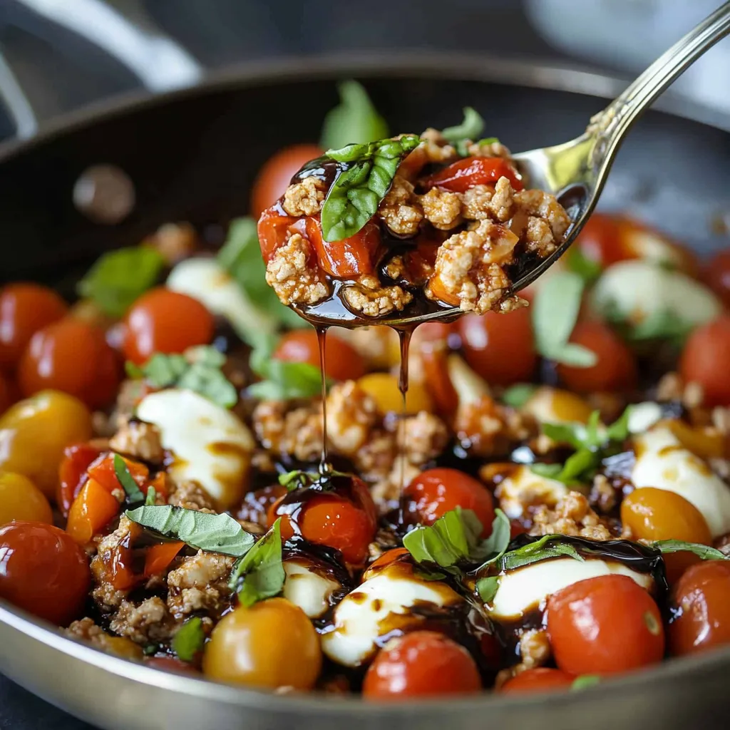 Ground Chicken Caprese Recipe