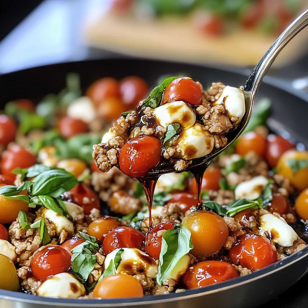 Easy Ground Chicken Caprese