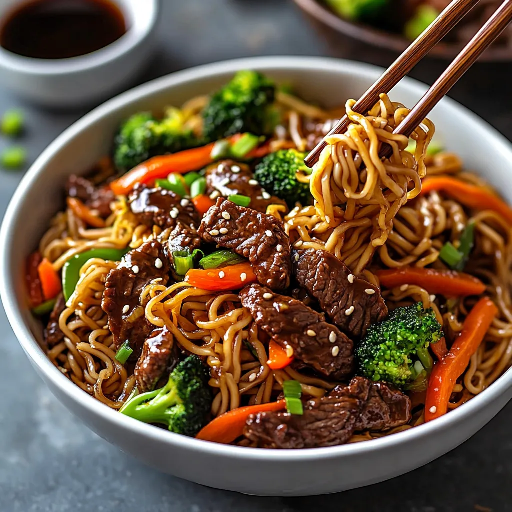 Easy Beef Teriyaki Noodles