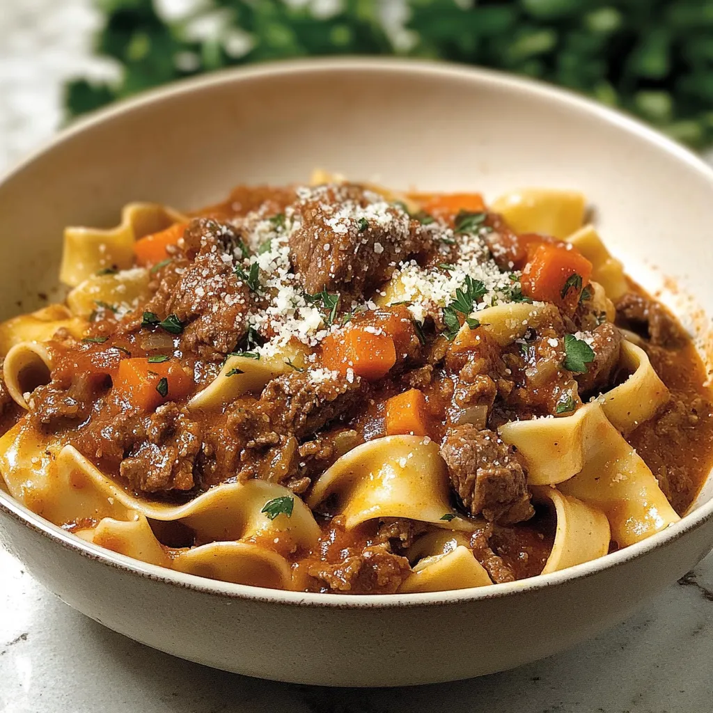 Easy Beef Ragu with Pappardelle