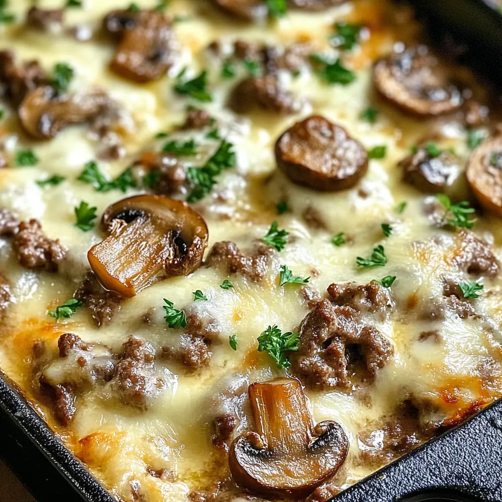Hamburger Mushroom Bake