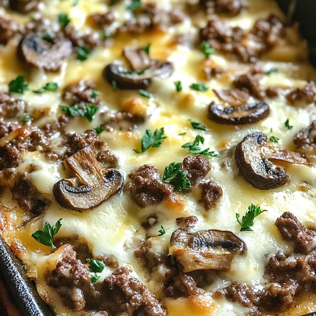 Easy Hamburger Mushroom Bake
