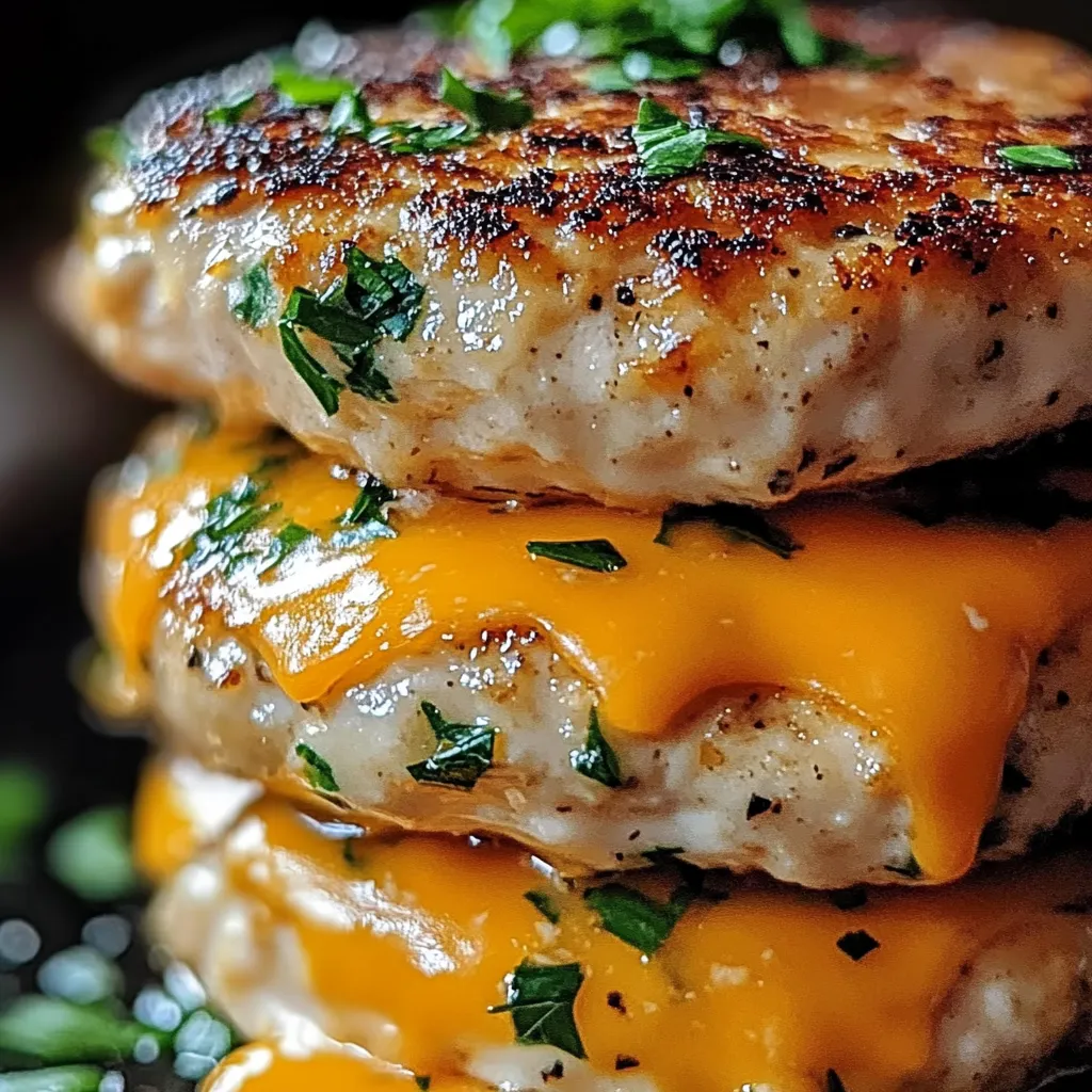 Cheddar Ranch Chicken Burgers Recipe