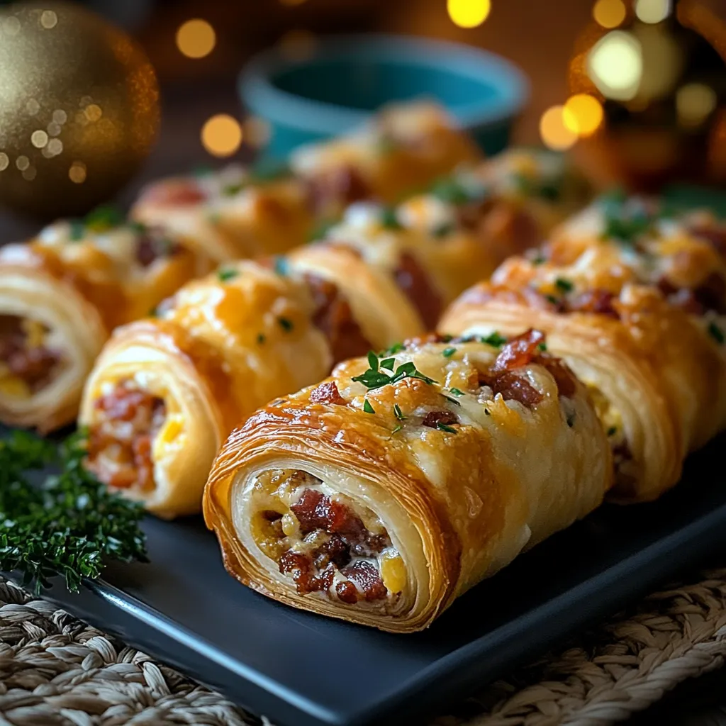 Garlic Butter Bacon Cheeseburger Rollups Recipe