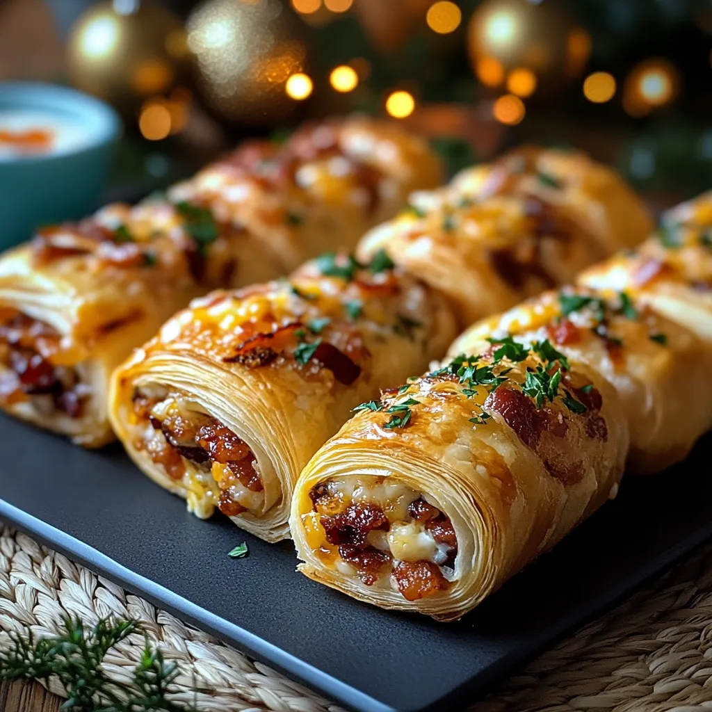 Easy Garlic Butter Bacon Cheeseburger Rollups