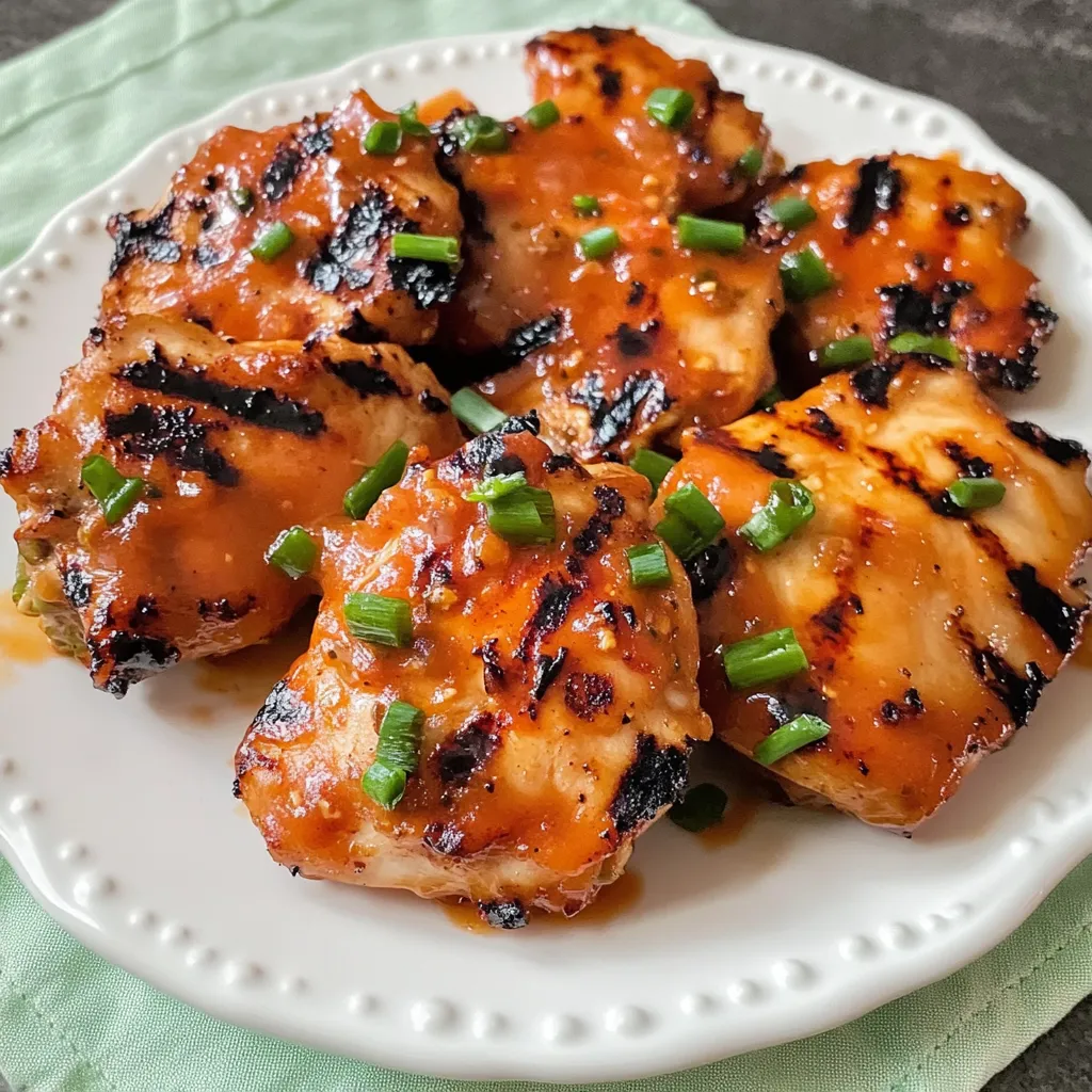 Grilled Honey Buffalo Chicken Thighs