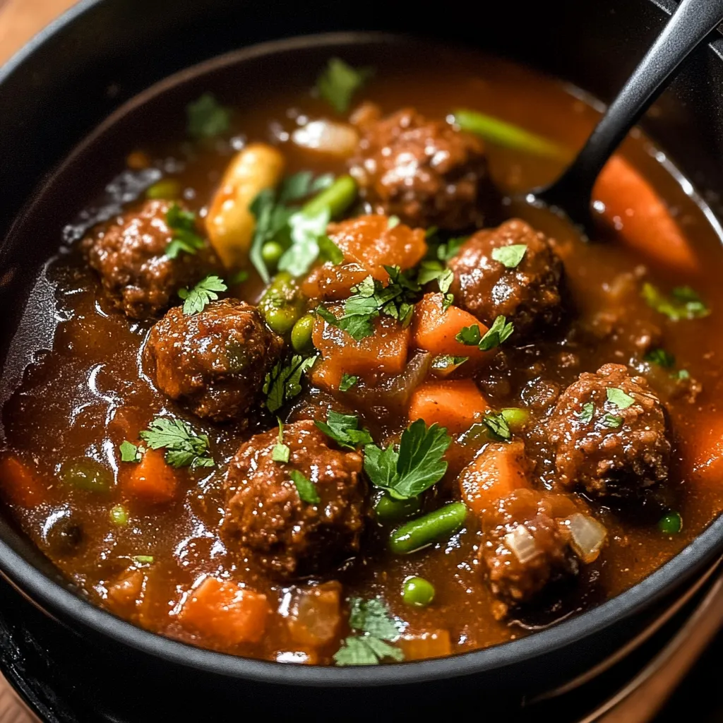 Easy Hearty Meatball Stew