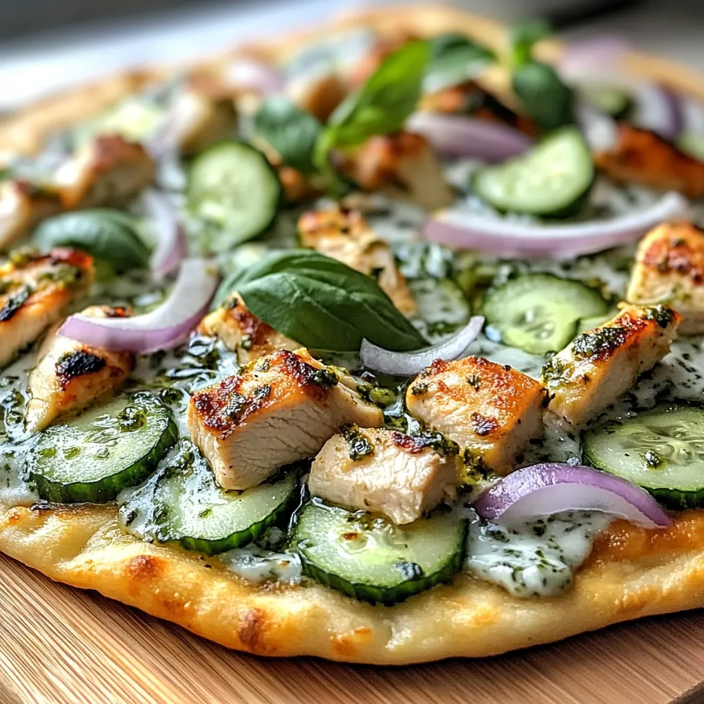 Tzatziki Chicken Naan Pizza