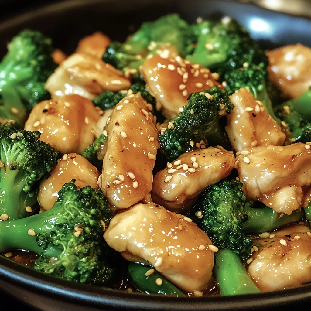 Garlic Chicken with Broccoli and Spinach